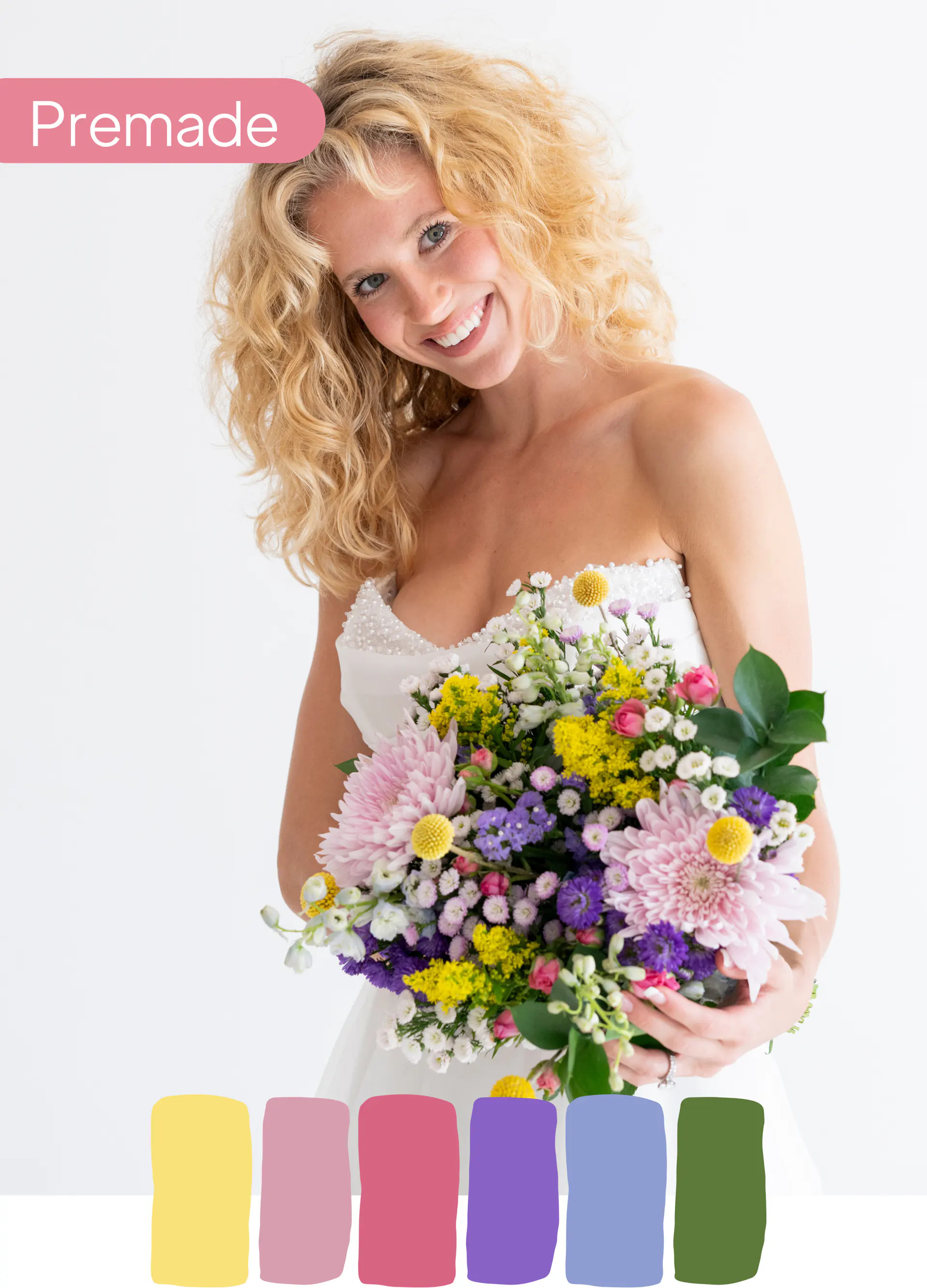 Colorful Wildflower Gelin Buketi – Renkli Kır Çiçeklerinin Neşesi