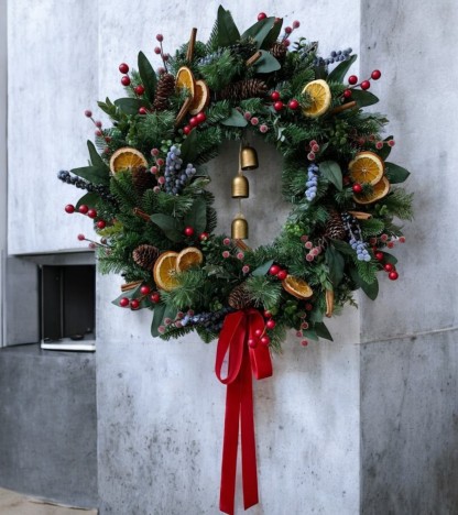 Winter Bells Lüks Yılbaşı Kapı Çelengi