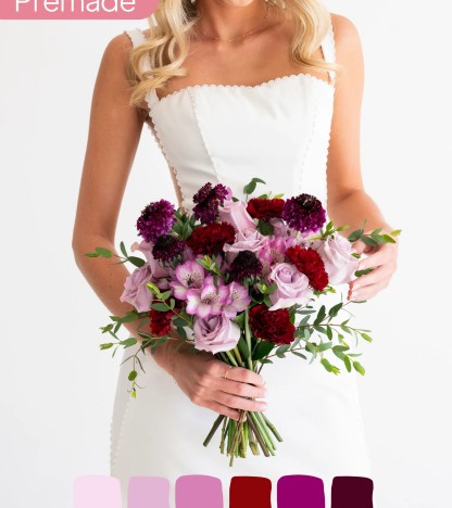 Amethyst Gelin Buketi – Morun Asil Işıltısı