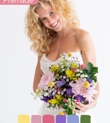 Colorful Wildflower Gelin Buketi – Renkli Kır Çiçeklerinin Neşesi