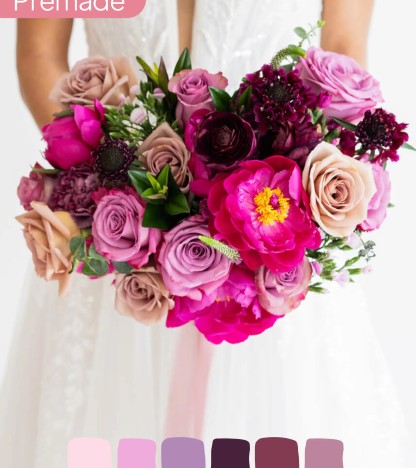 Sweet Plum Gelin Buketi – Mor ve Fuşyanın Büyüleyici Uyumu