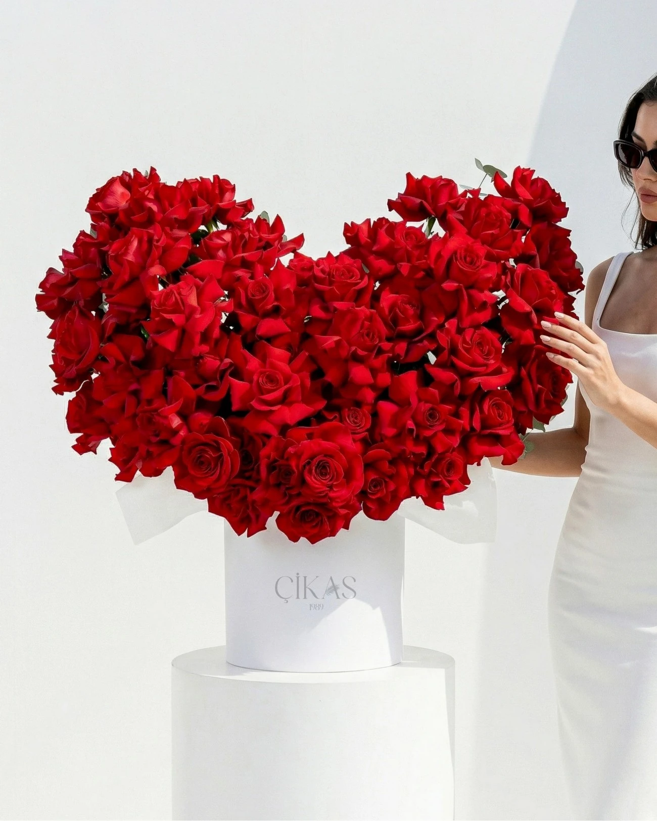 Eterna Amore Kalp Kırmızı Gül Kutusu