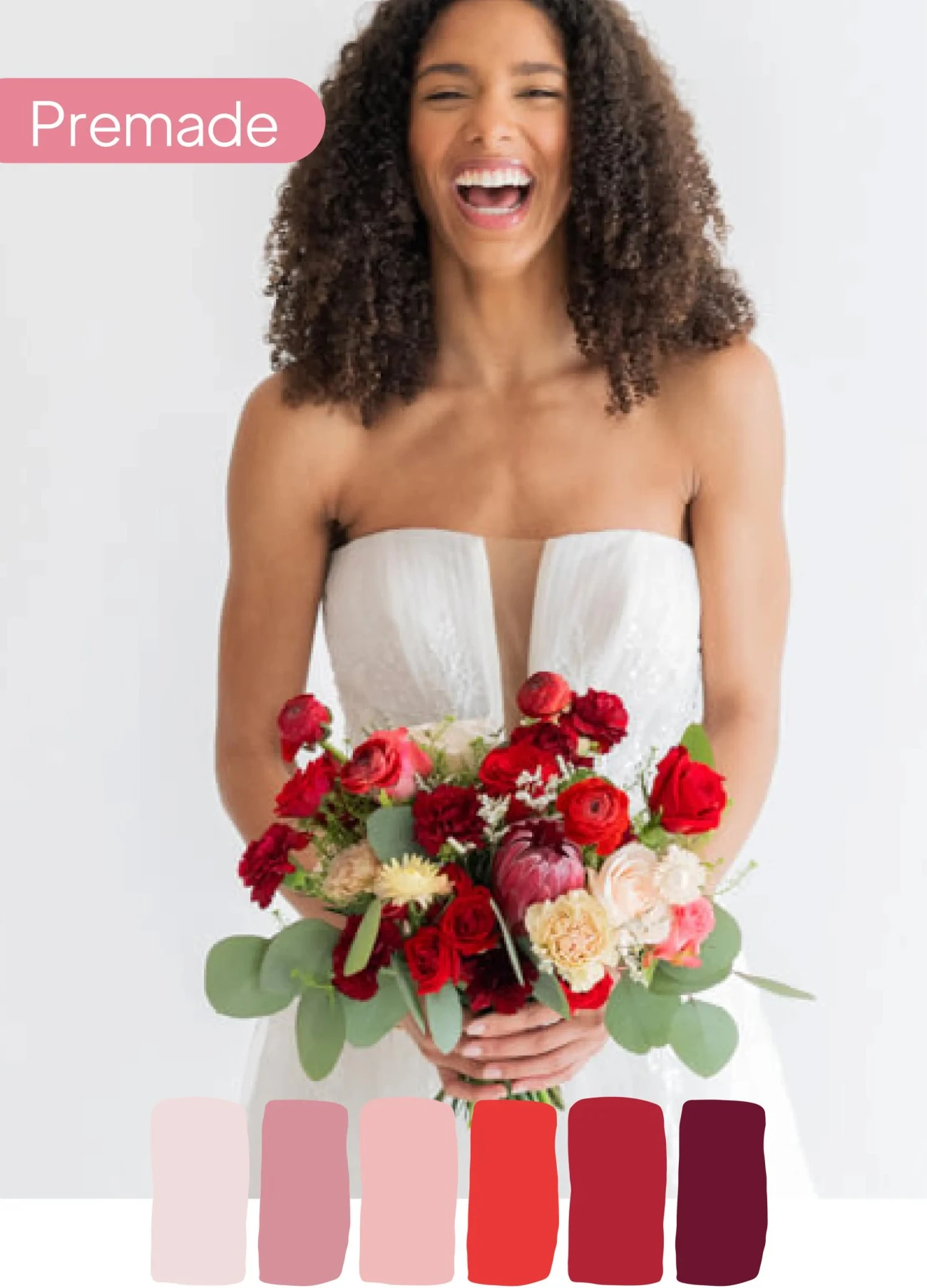 Cherry Blossom Gelin Buketi – Kırmızı ve Pembe Aşkın Uyumu