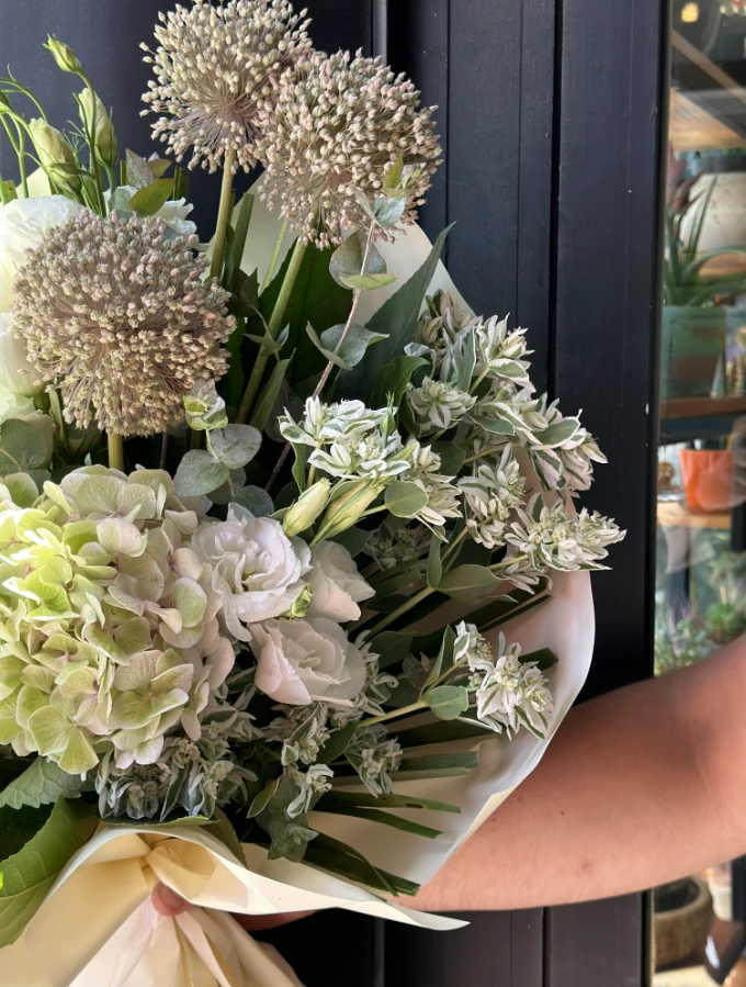 Beyaz Ortanca ve Allium Zarafeti