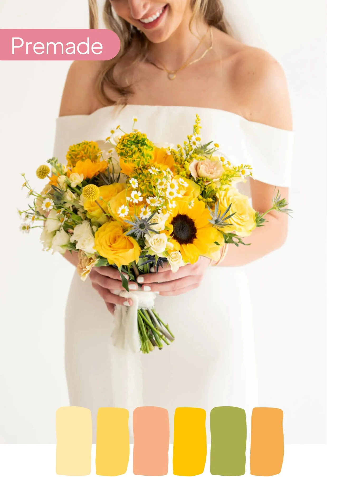 Lemon Sunshine Gelin Buketi – Güneşin Enerjik Sarısı