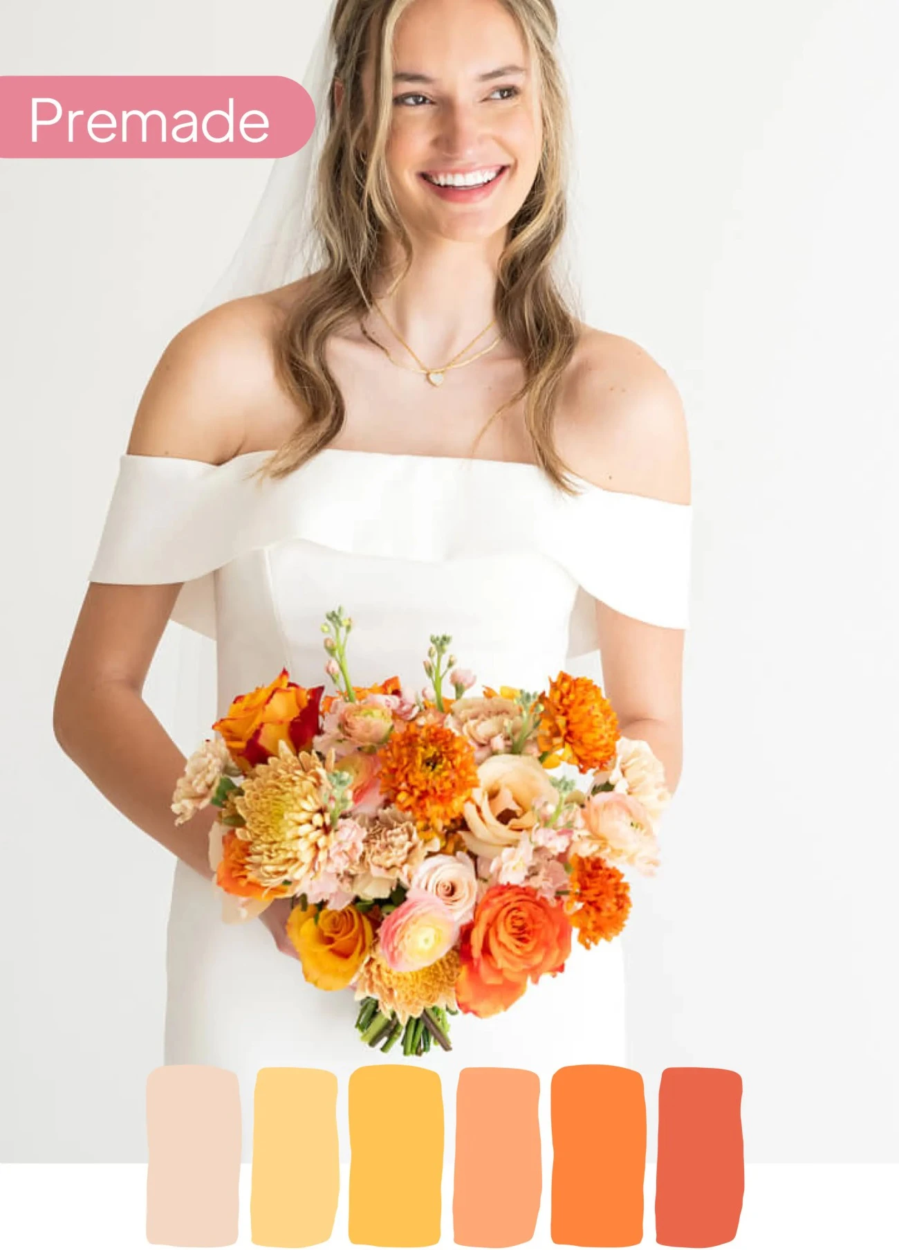 Orange Nectar Gelin Buketi – Turuncunun Sıcak Işıltısı