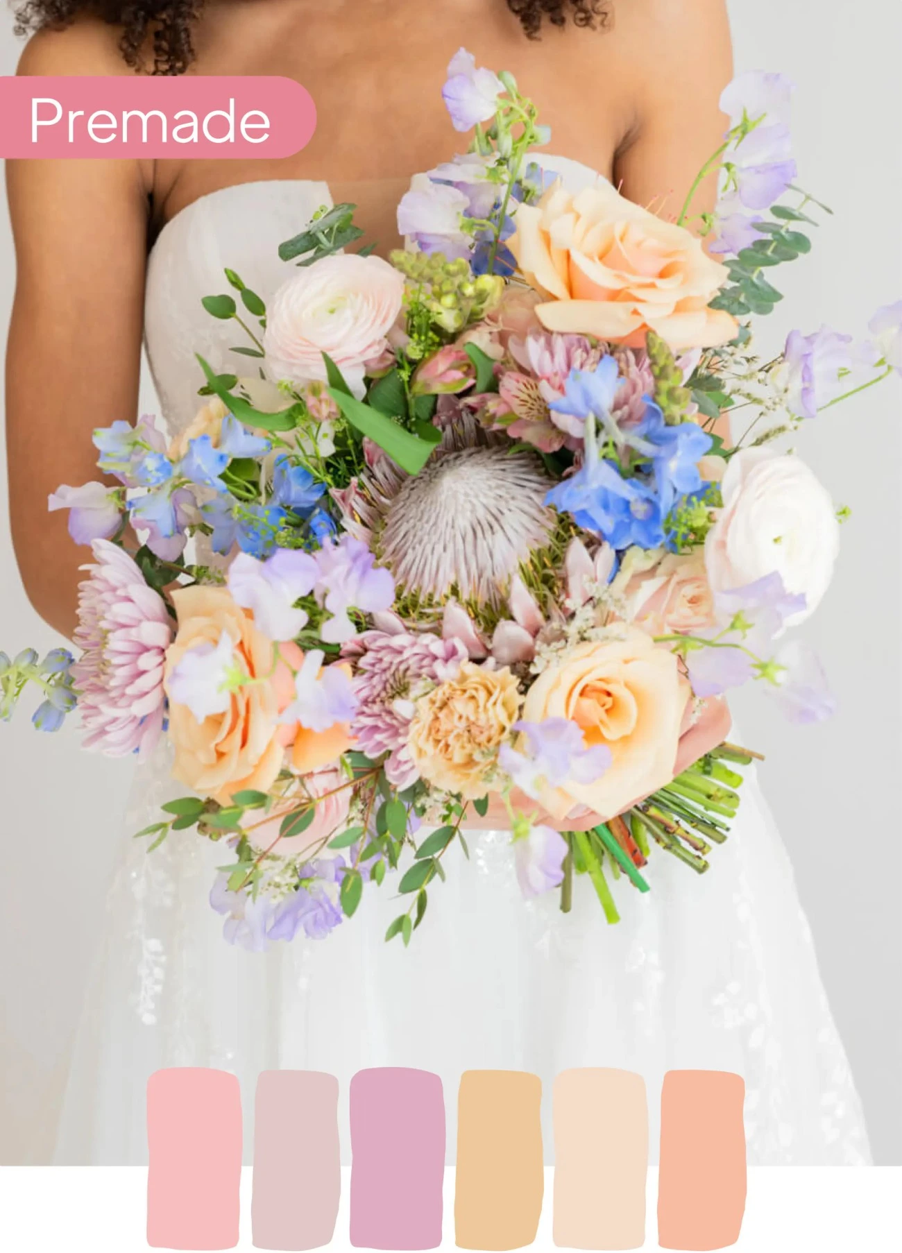 Pastella Gelin Buketi – Pastel Renklerin Masalsı Uyumu