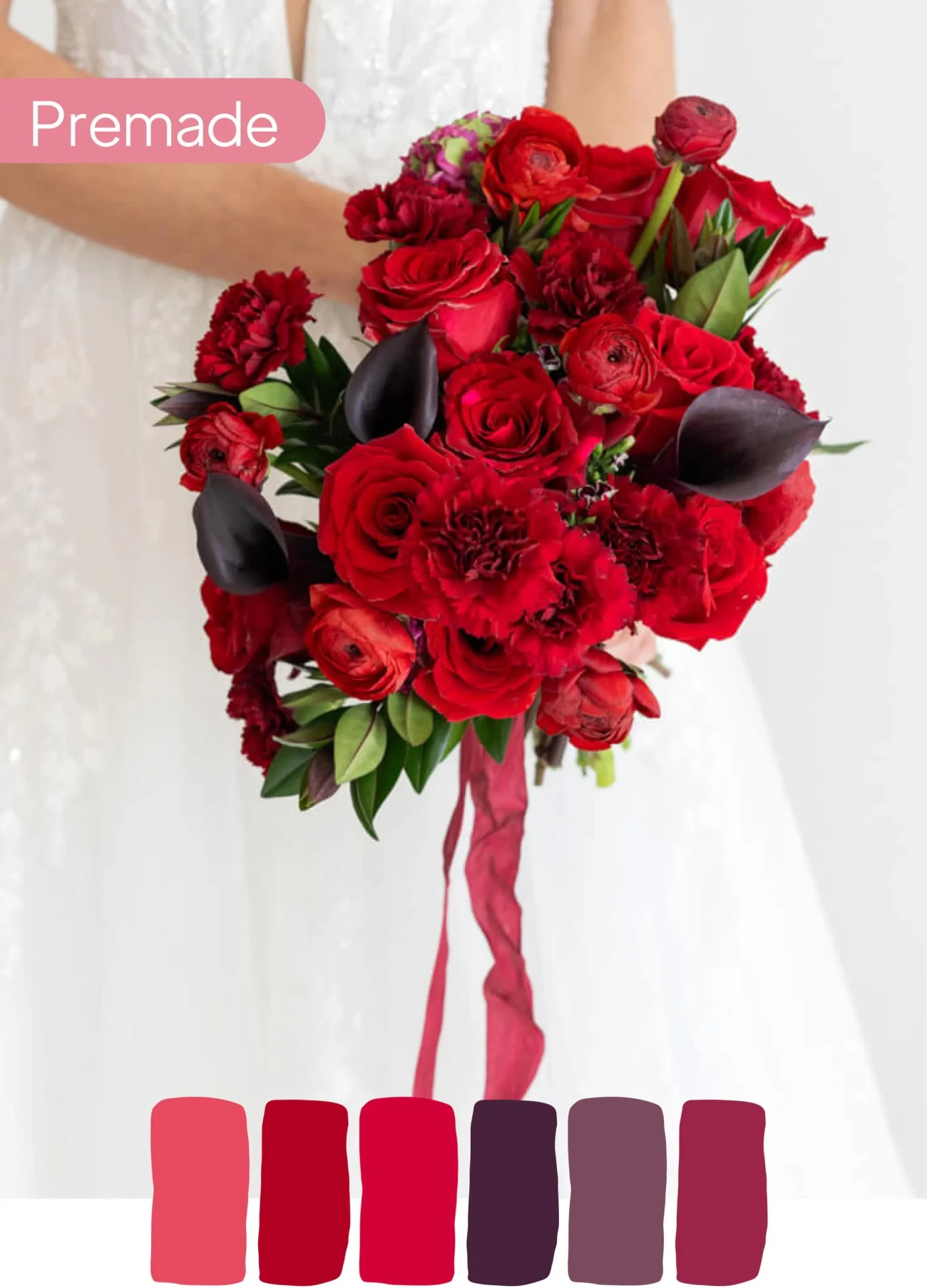 Red Siren Gelin Buketi – Kırmızının Büyüleyici Cazibesi